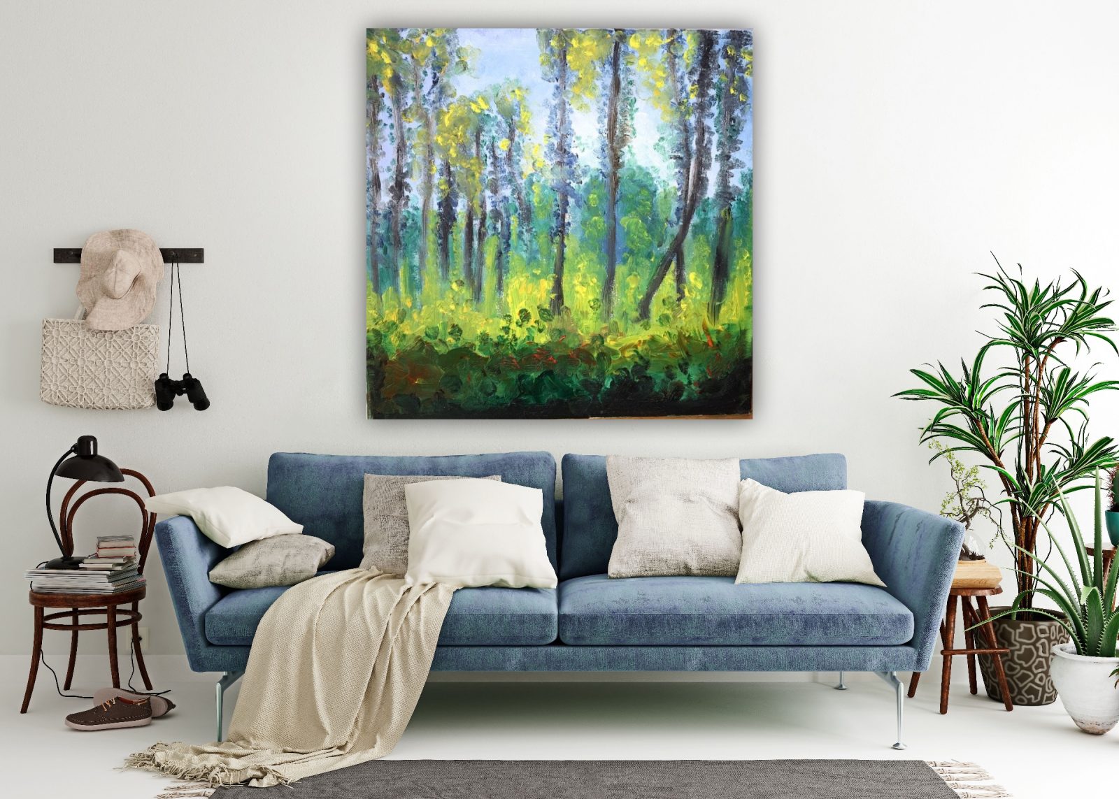 The Luminous Grove - akrilna slika sa zlatnom folijom, Katarina Maria Smederevac